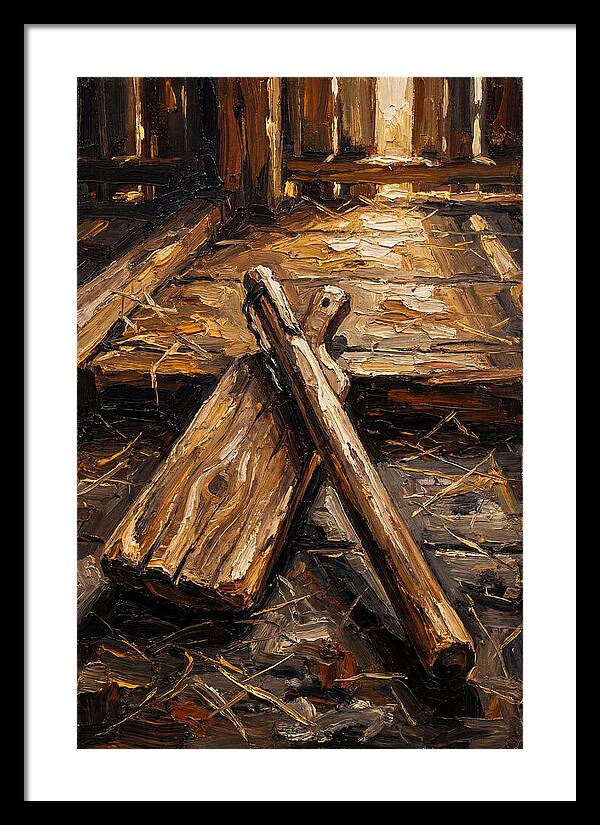 Old Wooden Grain Flail