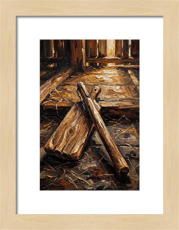 Old Wooden Grain Flail