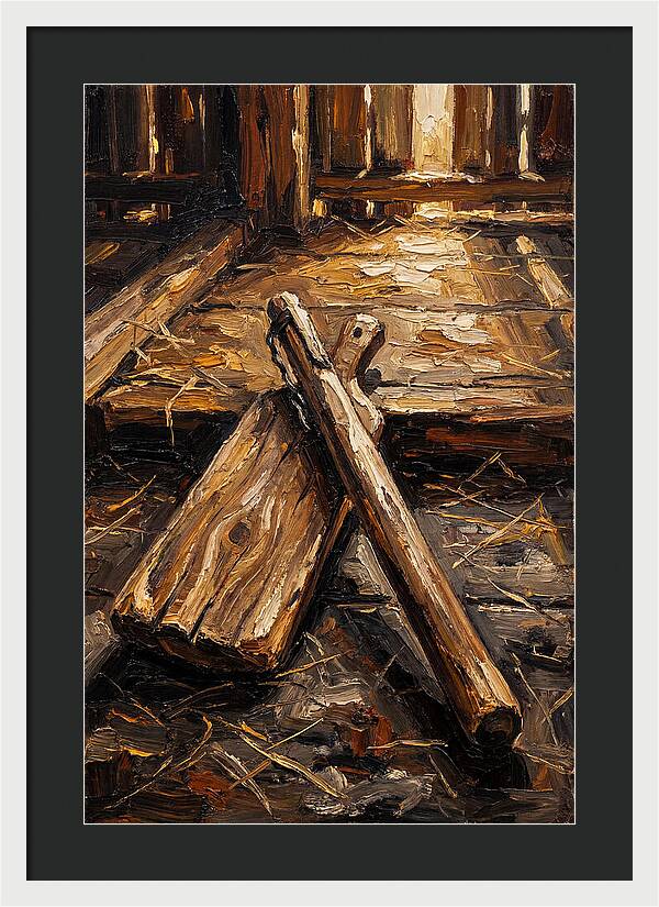 Old Wooden Grain Flail