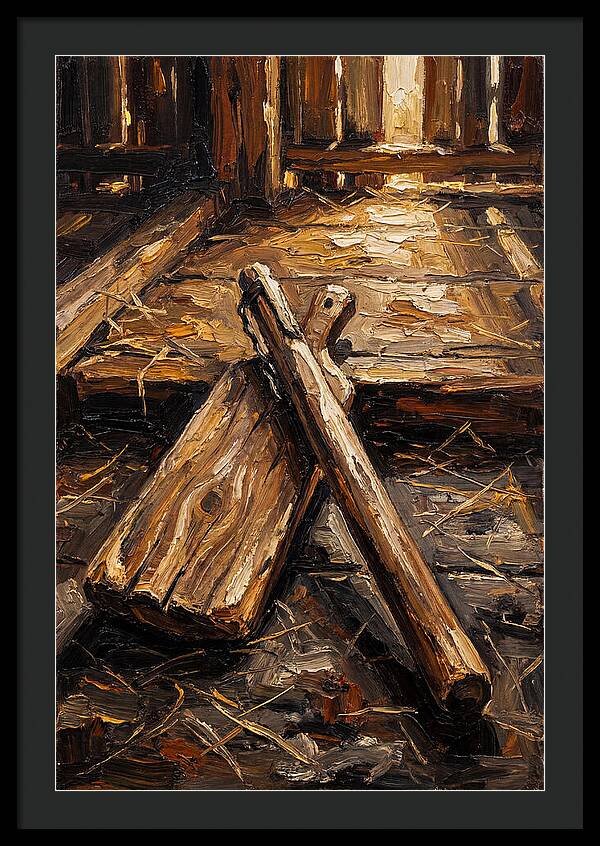 Old Wooden Grain Flail