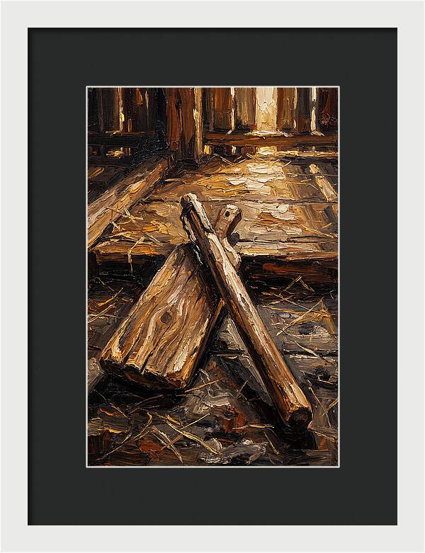 Old Wooden Grain Flail