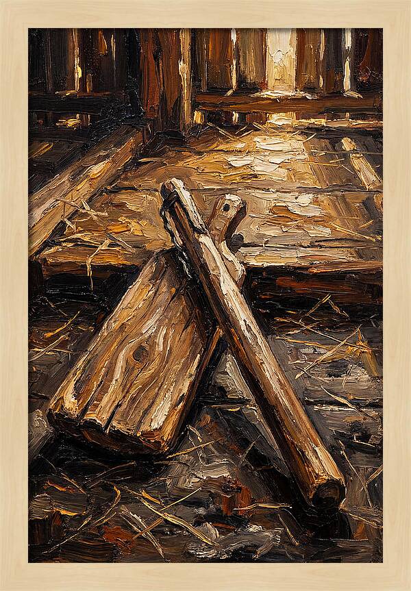 Old Wooden Grain Flail