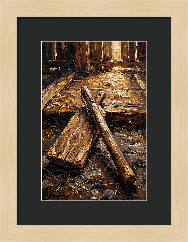 Old Wooden Grain Flail