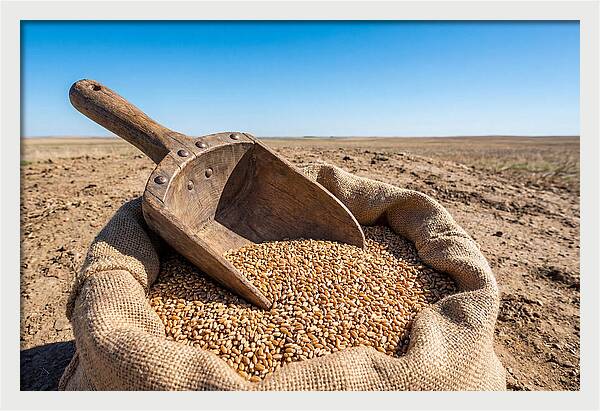 Old Wooden Grain Scoop