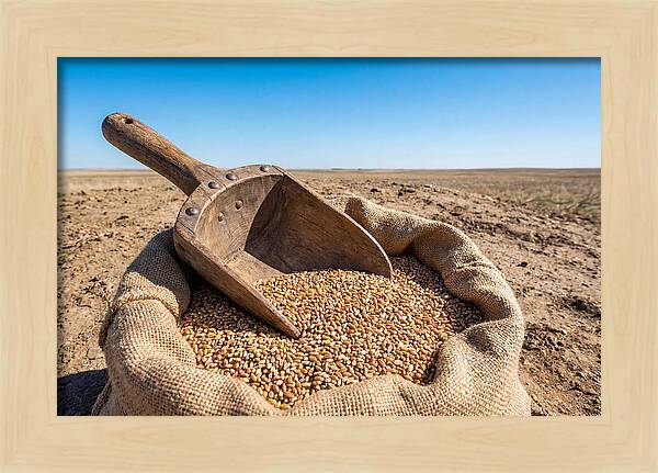 Old Wooden Grain Scoop