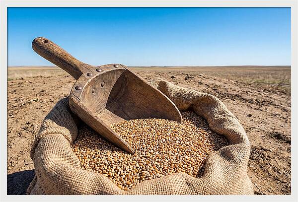 Old Wooden Grain Scoop