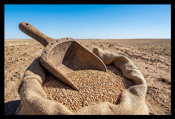 Old Wooden Grain Scoop