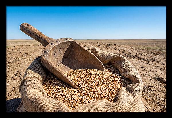 Old Wooden Grain Scoop