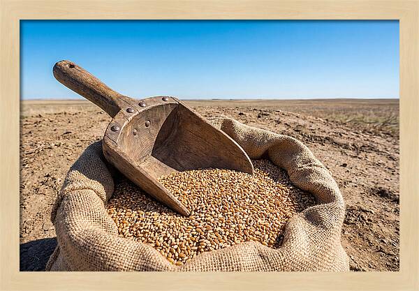 Old Wooden Grain Scoop