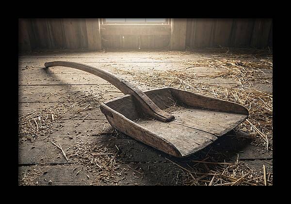 Old Wooden Grain Shovel