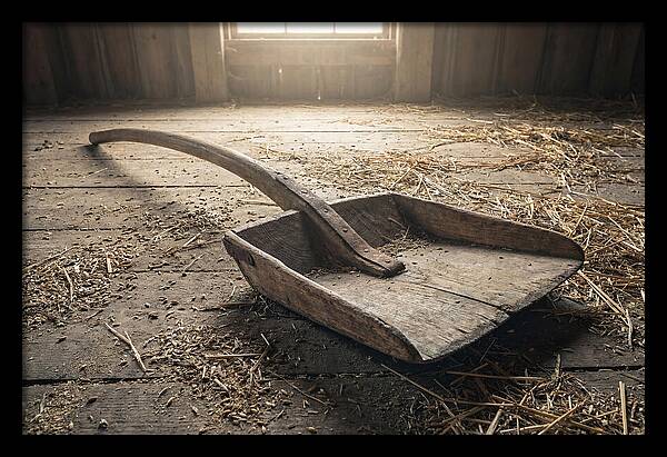 Old Wooden Grain Shovel