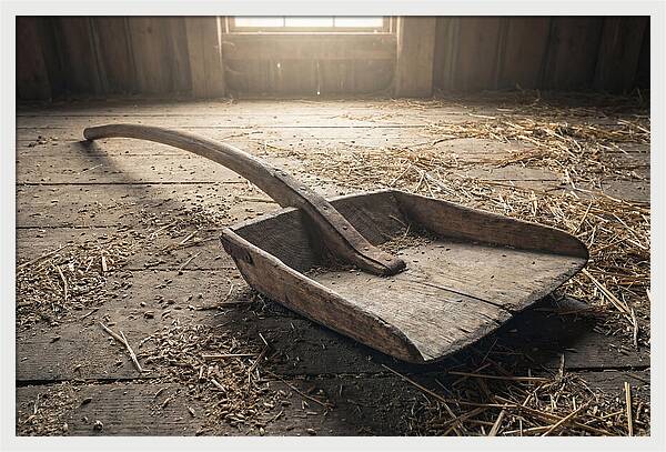 Old Wooden Grain Shovel