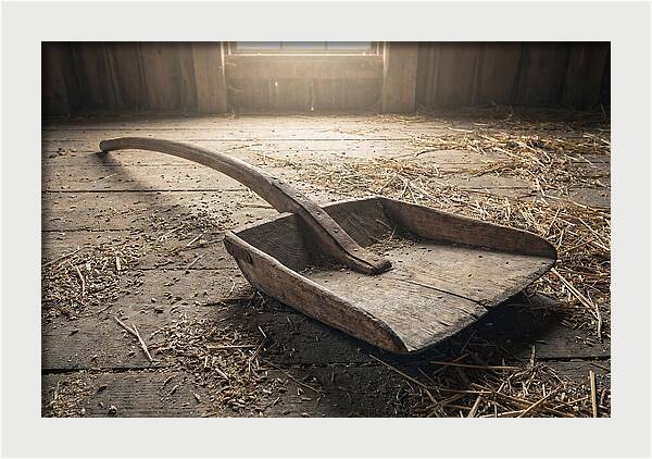 Old Wooden Grain Shovel