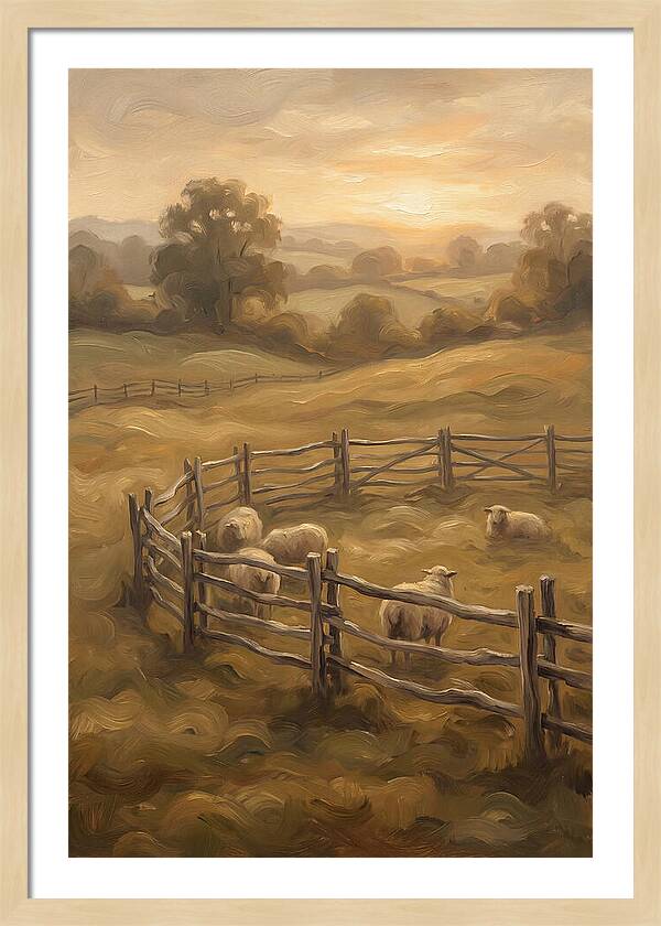 Old Wooden Hurdles Fencing Sheep Pen