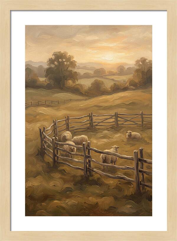 Old Wooden Hurdles Fencing Sheep Pen