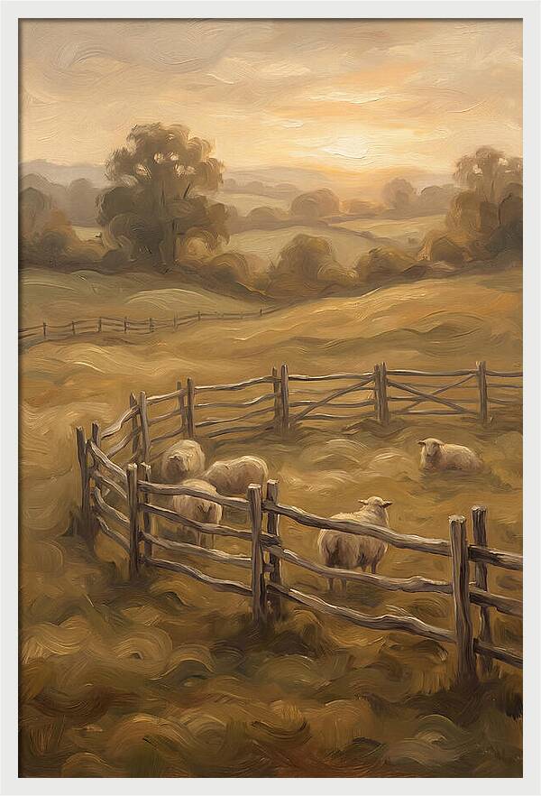 Old Wooden Hurdles Fencing Sheep Pen