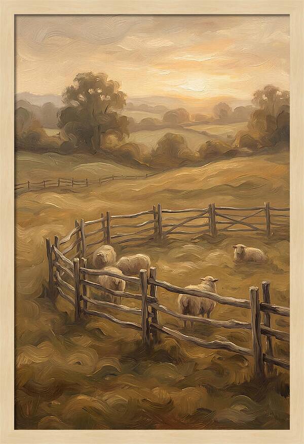 Old Wooden Hurdles Fencing Sheep Pen