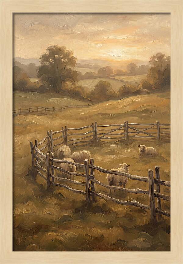 Old Wooden Hurdles Fencing Sheep Pen