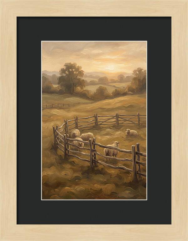 Old Wooden Hurdles Fencing Sheep Pen