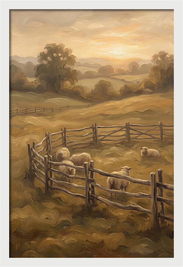 Old Wooden Hurdles Fencing Sheep Pen