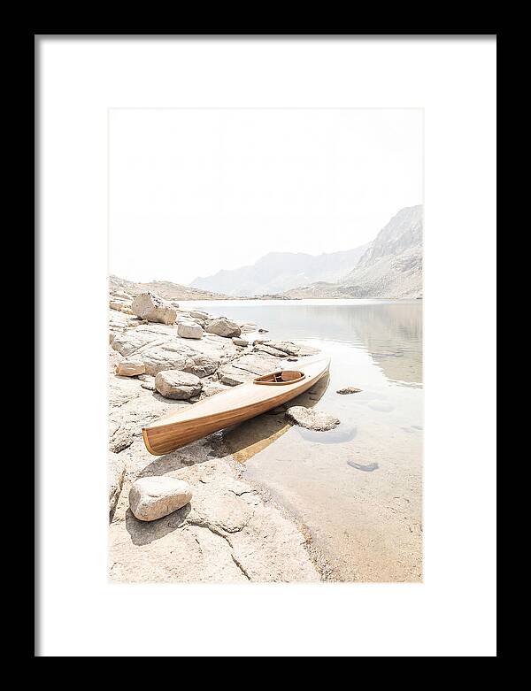 Old Wooden Kayak By The Lake
