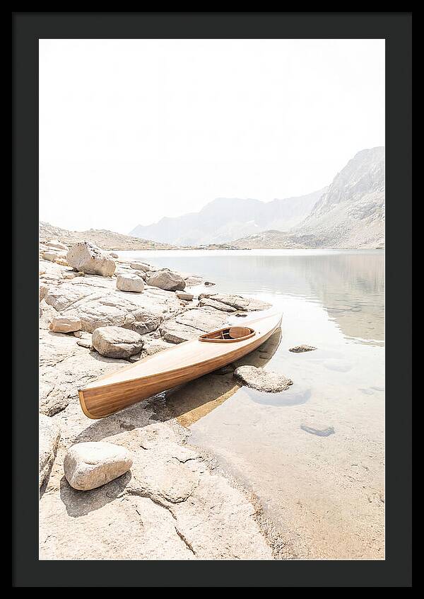Old Wooden Kayak By The Lake