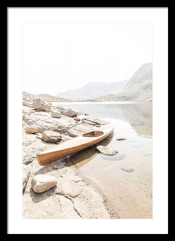 Old Wooden Kayak By The Lake