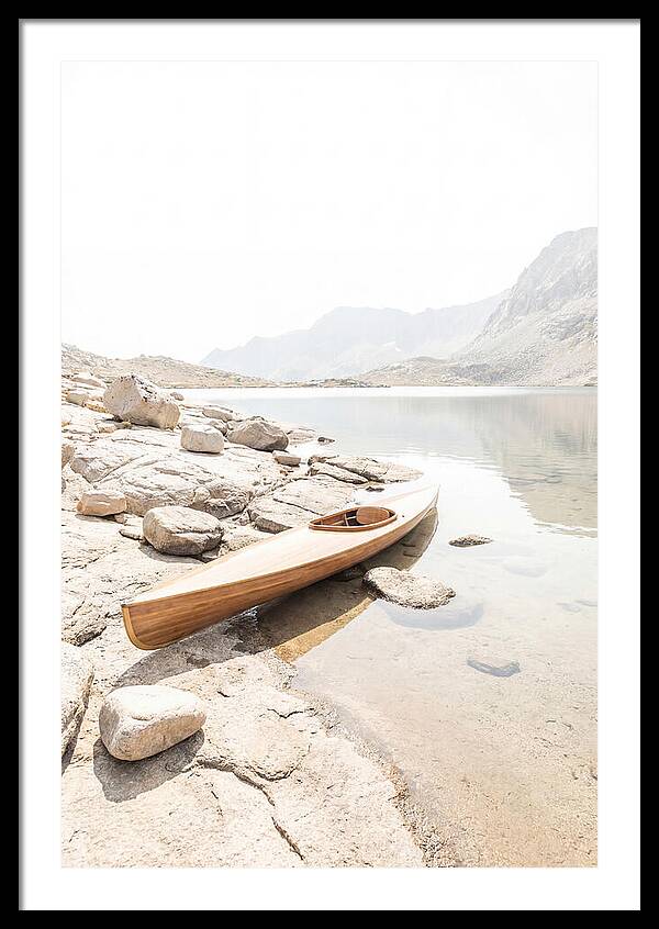 Old Wooden Kayak By The Lake
