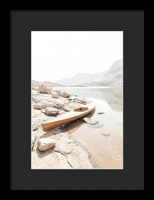 Old Wooden Kayak By The Lake