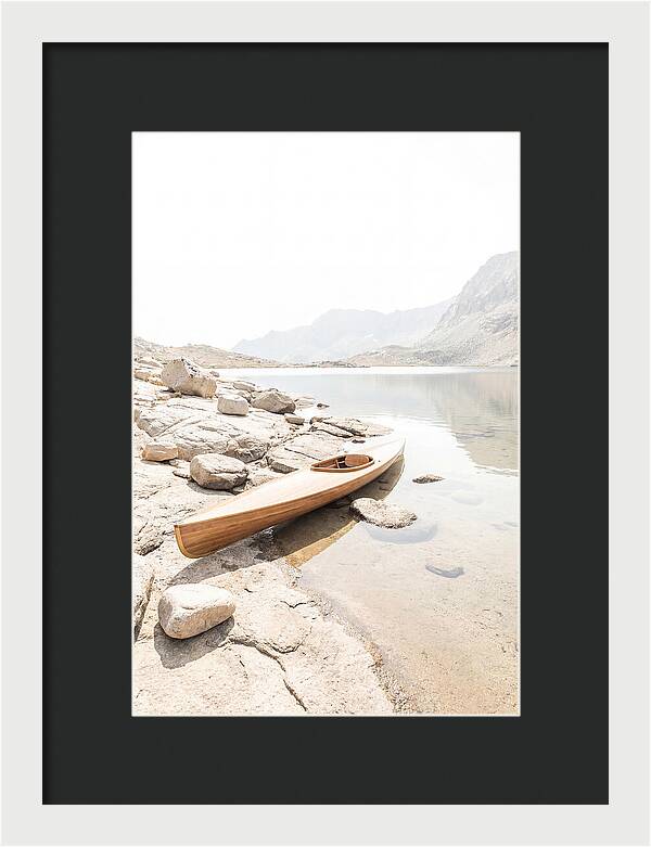 Old Wooden Kayak By The Lake