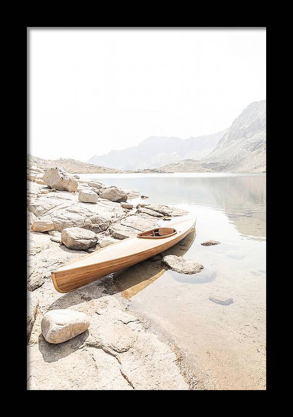 Old Wooden Kayak By The Lake
