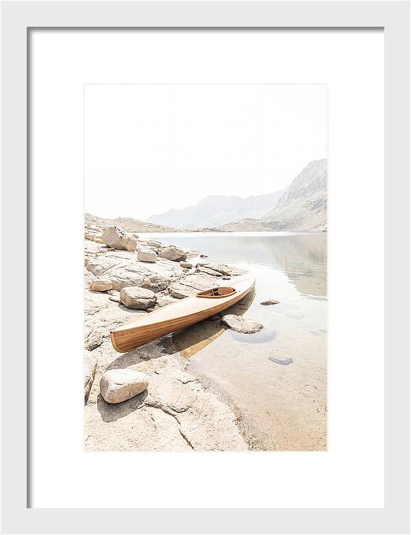 Old Wooden Kayak By The Lake