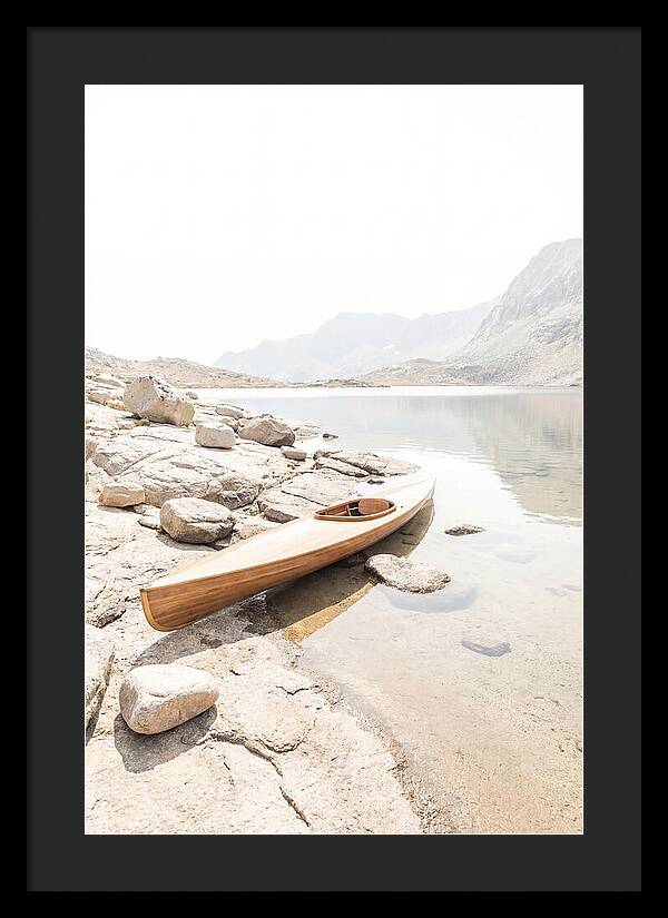 Old Wooden Kayak By The Lake