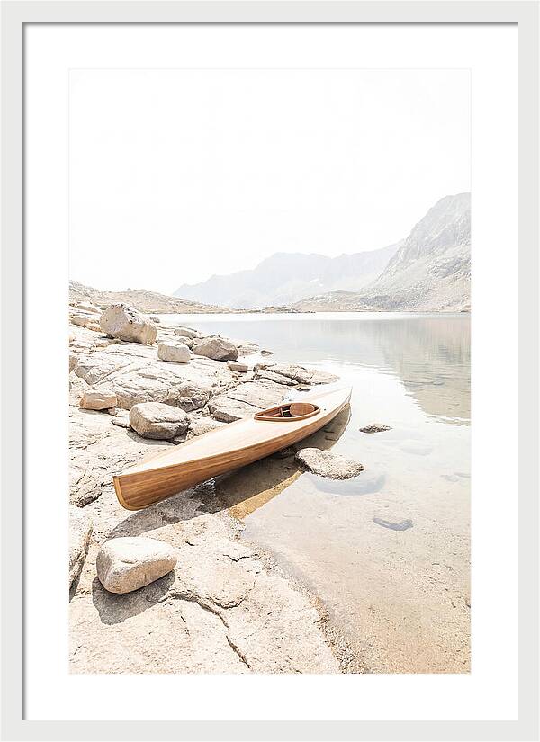 Old Wooden Kayak By The Lake