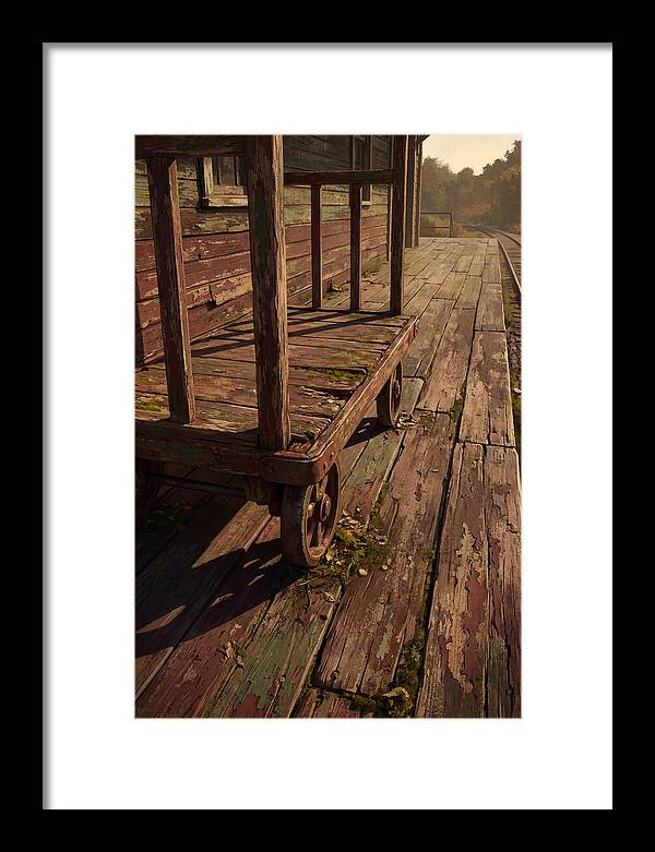 Old Wooden Luggage Cart