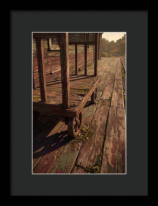 Old Wooden Luggage Cart