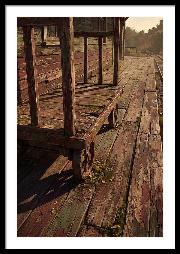 Old Wooden Luggage Cart