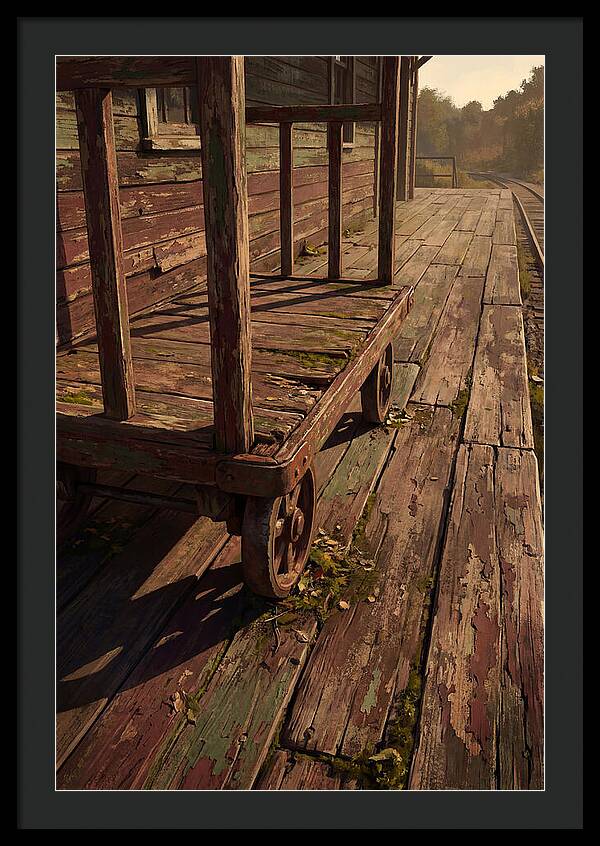 Old Wooden Luggage Cart