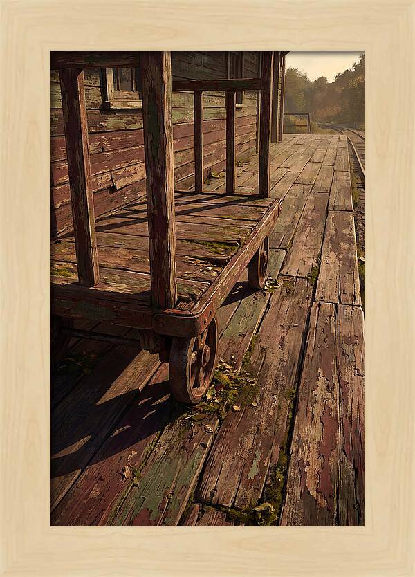 Old Wooden Luggage Cart
