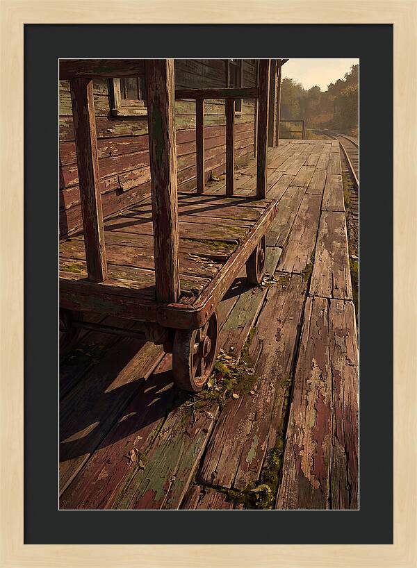 Old Wooden Luggage Cart