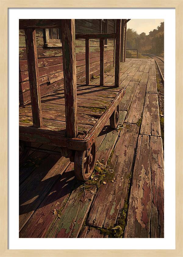 Old Wooden Luggage Cart