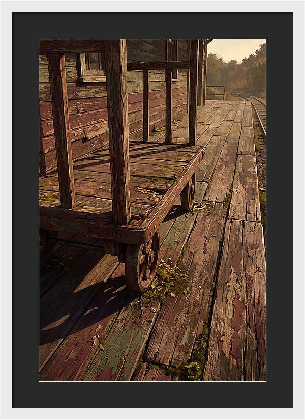 Old Wooden Luggage Cart
