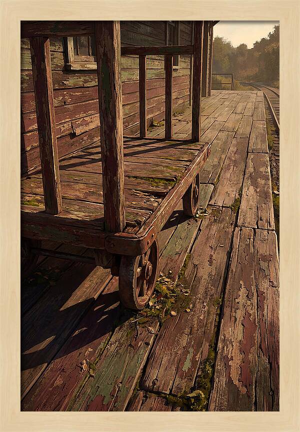 Old Wooden Luggage Cart