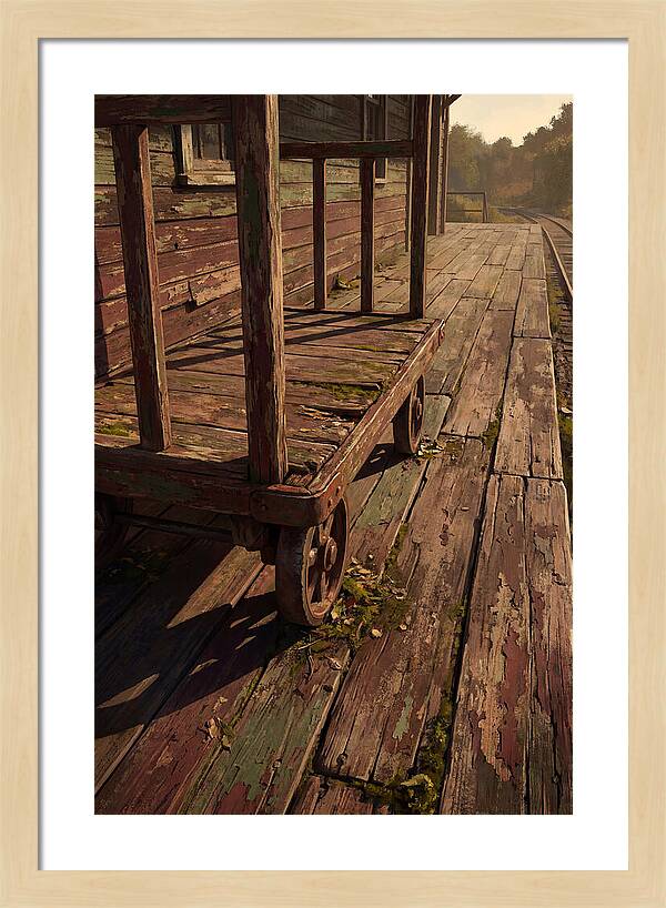 Old Wooden Luggage Cart