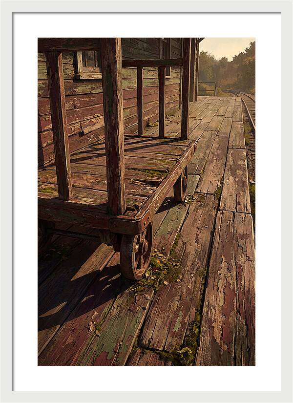 Old Wooden Luggage Cart