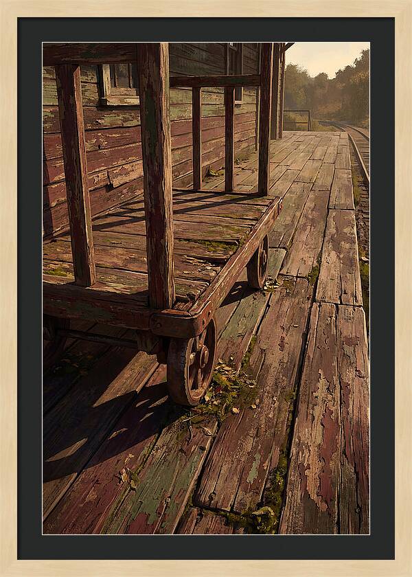 Old Wooden Luggage Cart