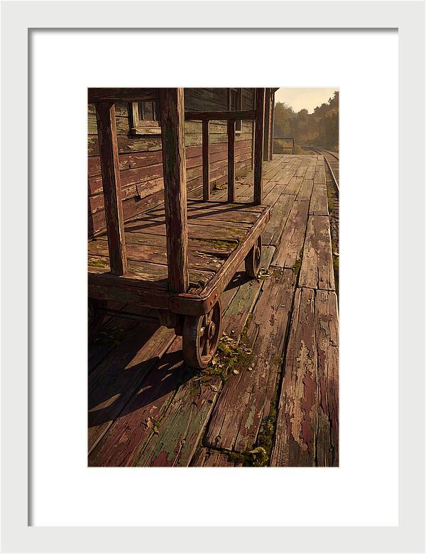 Old Wooden Luggage Cart