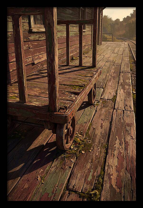 Old Wooden Luggage Cart