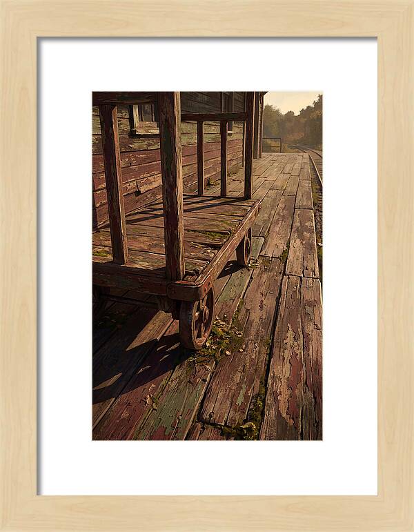 Old Wooden Luggage Cart