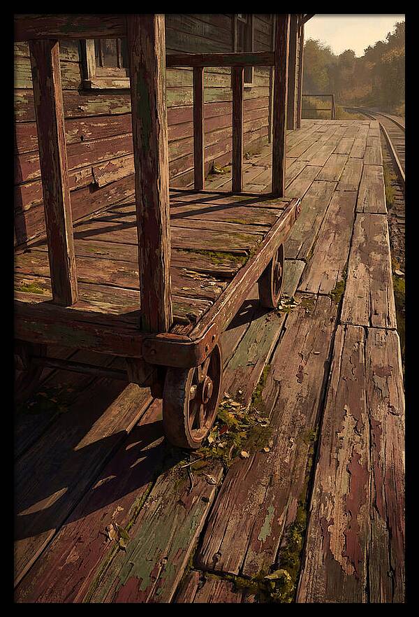 Old Wooden Luggage Cart